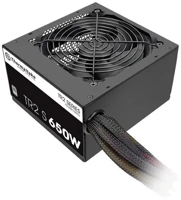 Блок питания Thermaltake TR2 S V2,  650Вт,  80 PLUS WHITE,  120мм, черный, retail [ps-trs-0650nnsawe-2]