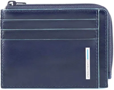 Чехол для кредитных карт Piquadro Blue Square PP4822B2R/BLU2, кожа натуральная, синий