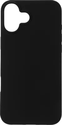 Чехол (клип-кейс) BORASCO Silicone Case, для Apple iPhone 16 Plus, черный [73521]