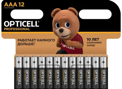 AAA Батарейка OPTICELL Professional LR03,  12 шт.