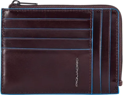 Чехол для кредитных карт Piquadro Blue Square PU1243B2R/MO, кожа натуральная, коричневый