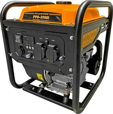 Бензиновый генератор CARVER PPG -3900I, 220/12 В, 3.3кВт [01.020.00035]