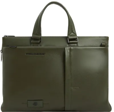 Деловая сумка Piquadro Russel, мужская, кожа натуральная, хаки [ca4021w137/ve2]