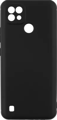 Чехол (клип-кейс) BORASCO Silicone Case, для Realme C21, черный [40041]