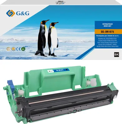 Блок фотобарабана G&G GG-DR1075 DR-1050/DR-1060/DR-1070/DR-1000 черный ч/б:10000стр. для HL-1110/1110E/1112/1112A/1112E/1110R/1111/1118;DCP-1510/1510E/1512/1512A/1512E/1511/1518;MFC-1810/1810E/1815/1811/1813/1815/1818