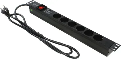 Блок распределения питания 5BITES PDU619A-06,  горизонт.размещ.,  SchukoХ6,  Тип вход. тока 16A,  2м