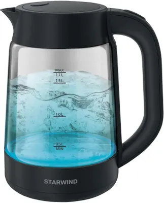 Чайник электрический StarWind SKG4030, 1.7л, стекло/пластик