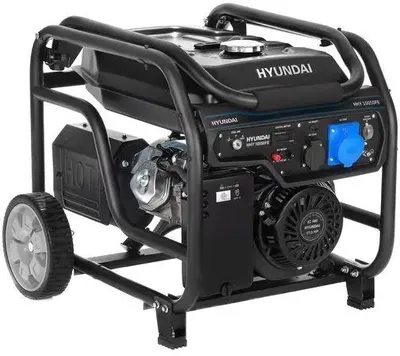 Бензиновый генератор Hyundai HHY 10050FE, 230 В, 8кВт, на колёсах