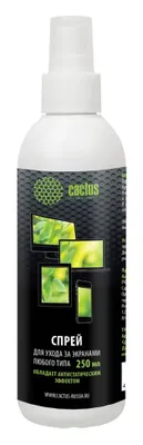 Чистящий спрей Cactus CS-S3002,  250 мл,  для экранов ЖК мониторов