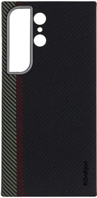 Чехол (клип-кейс) KONDIJAN Carbon, для Samsung Galaxy S24 Ultra, черный [kjcr-sam-s24-ul-wvn-ms-blk]