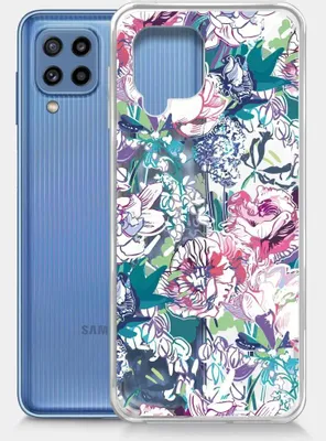Чехол (клип-кейс) BORASCO ArtWorks, для Samsung Galaxy M32, прозрачный/рисунок [51432]