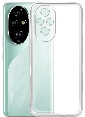 Чехол (клип-кейс) BORASCO Silicone Case, для Honor 200 Pro, прозрачный [73472]
