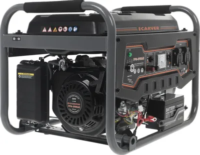 Бензиновый генератор CARVER PPG- 3900AE, 220/12 В, 3.2кВт, с АКБ [01.020.00021]