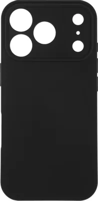 Чехол (клип-кейс) BORASCO Silicone Case, для Apple iPhone 17 Pro, черный [75707]