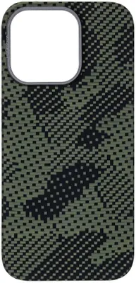 Чехол (клип-кейс) KONDIJAN Carbon, для Apple iPhone 16 Pro, зеленый [kjcr-iph-16-pro-mlt-ms-grn]