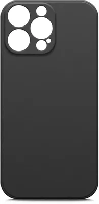 Чехол (клип-кейс) BORASCO Microfiber Case, для Apple iPhone 14 Pro Max, черный [70813]