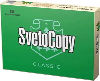 Бумага SVETOCOPY Classic C, A4, офисная, 500л, 80г/м2, белый, покрытие матовое /матовое