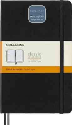 Блокнот Moleskine Classic Expended,  400стр,  в линейку,  твердая обложка,  черный [qp060exp]
