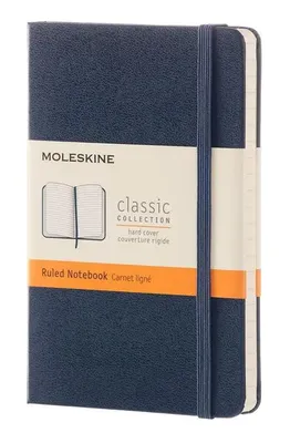Блокнот Moleskine Classic,  192стр,  в линейку,  твердая обложка,  синий сапфир [mm710b20]