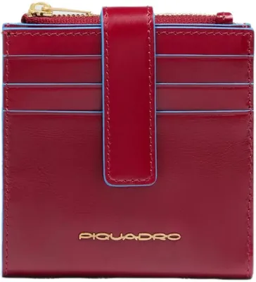 Чехол для кредитных карт Piquadro Blue Square PP6843B2R/R, кожа натуральная, красный