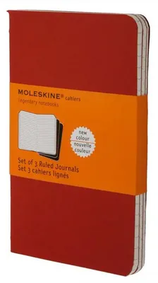 Блокнот Moleskine Cahier Journal,  80стр,  в линейку,  клюквенный [ch116]