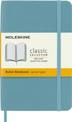 Блокнот Moleskine Classic Soft,  192стр,  в линейку,  мягкая обложка,  голубой [qp611b35]