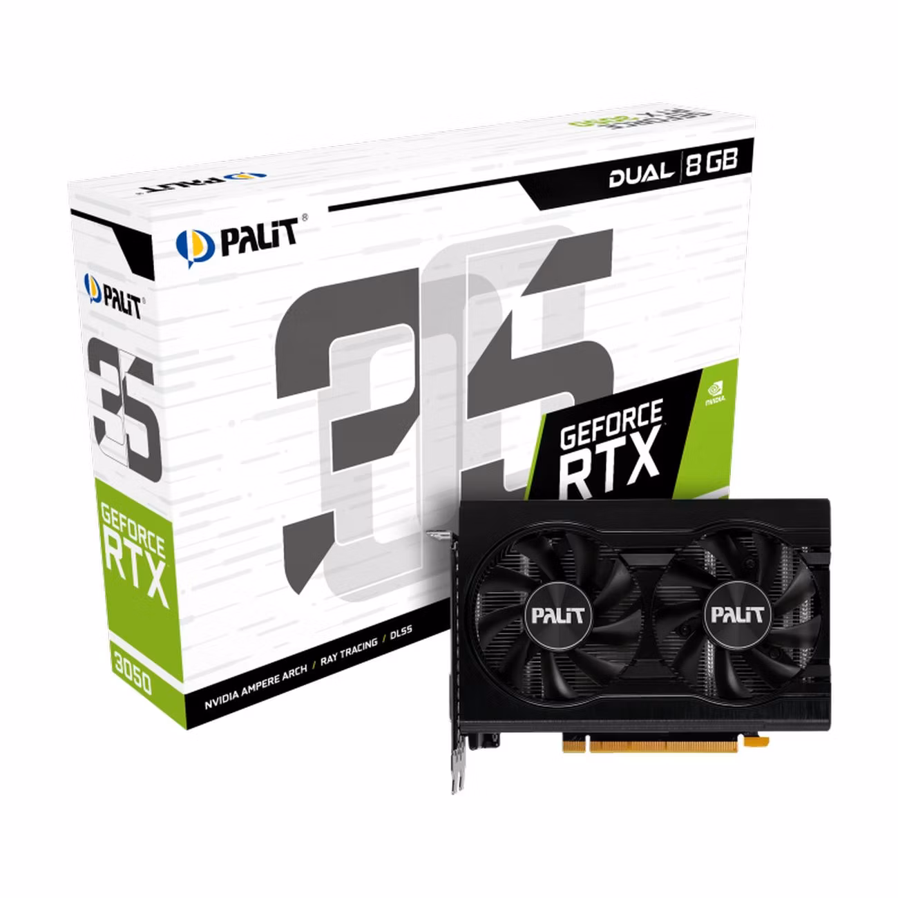 Видеокарта Palit GeForce RTX 3050 Dual V1 8GB [ne63050018p1-1070d]