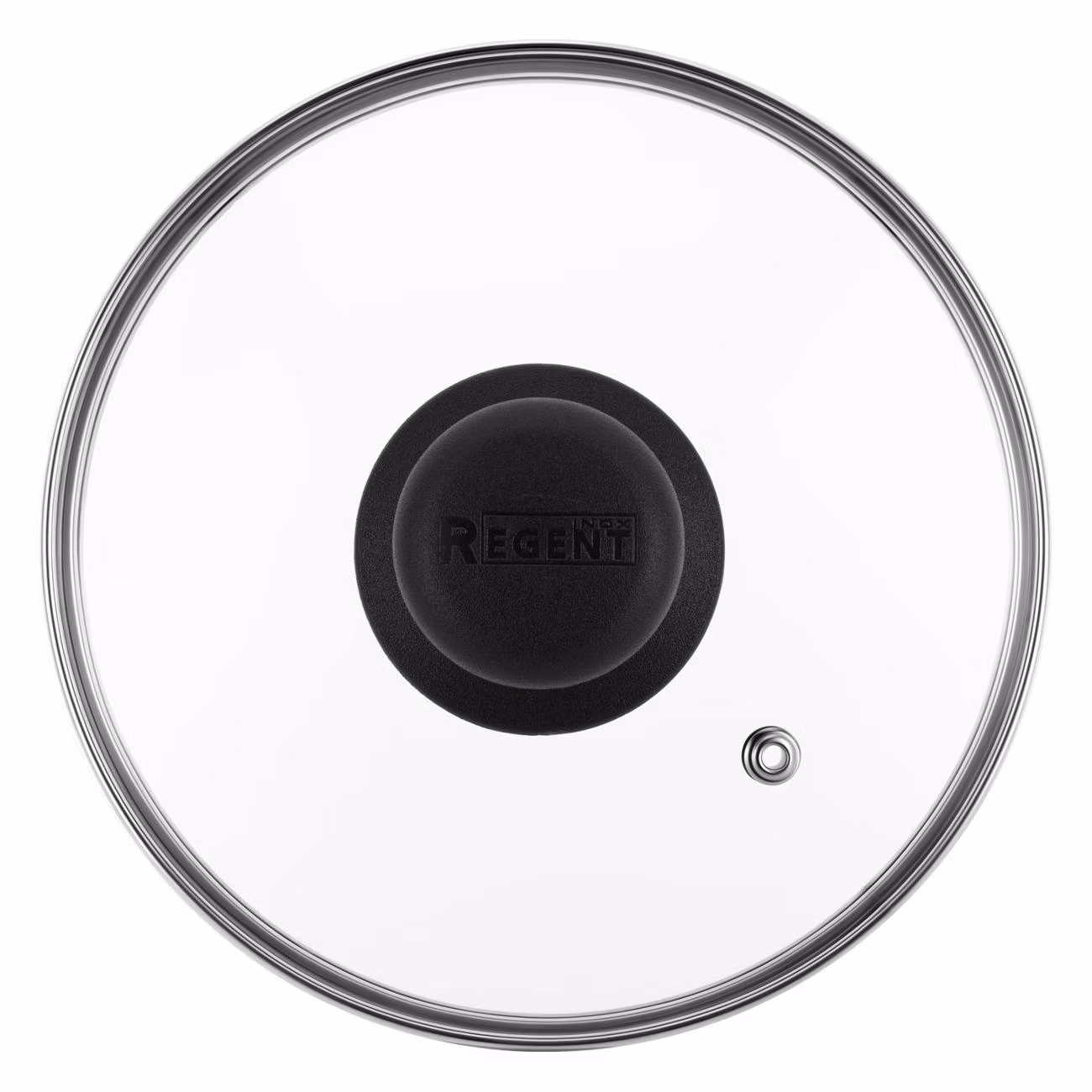 Крышка стеклянная 18см REGENT inox с пароотводом