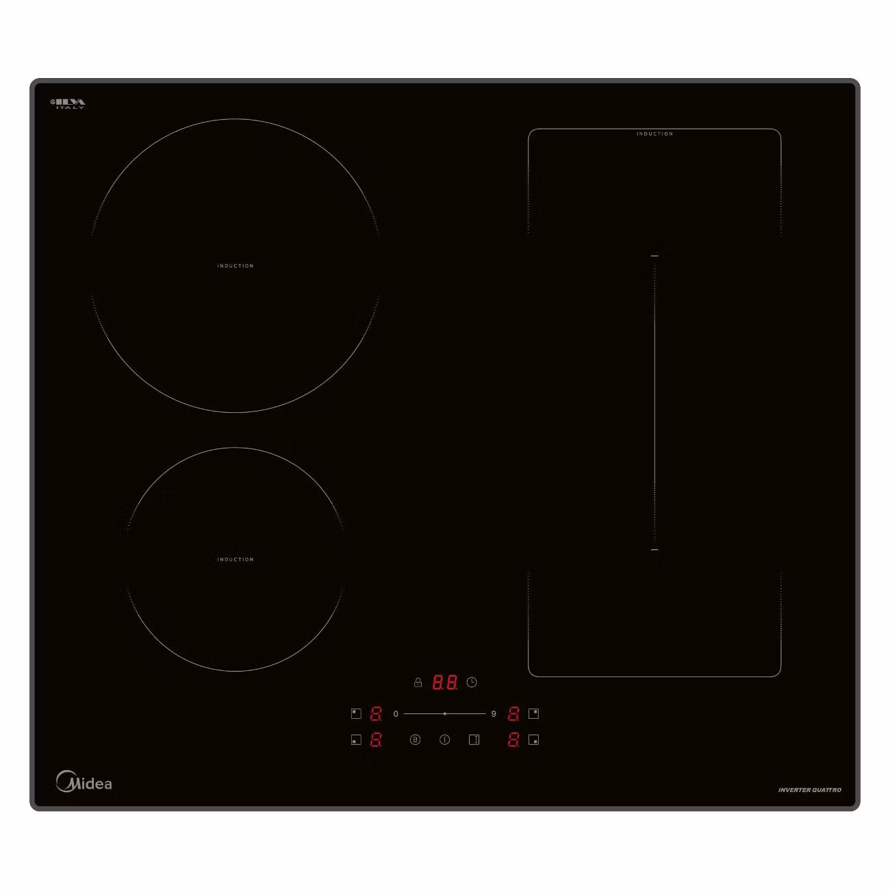 Встраиваемая индукционная панель независимая Midea MIH65781SB
