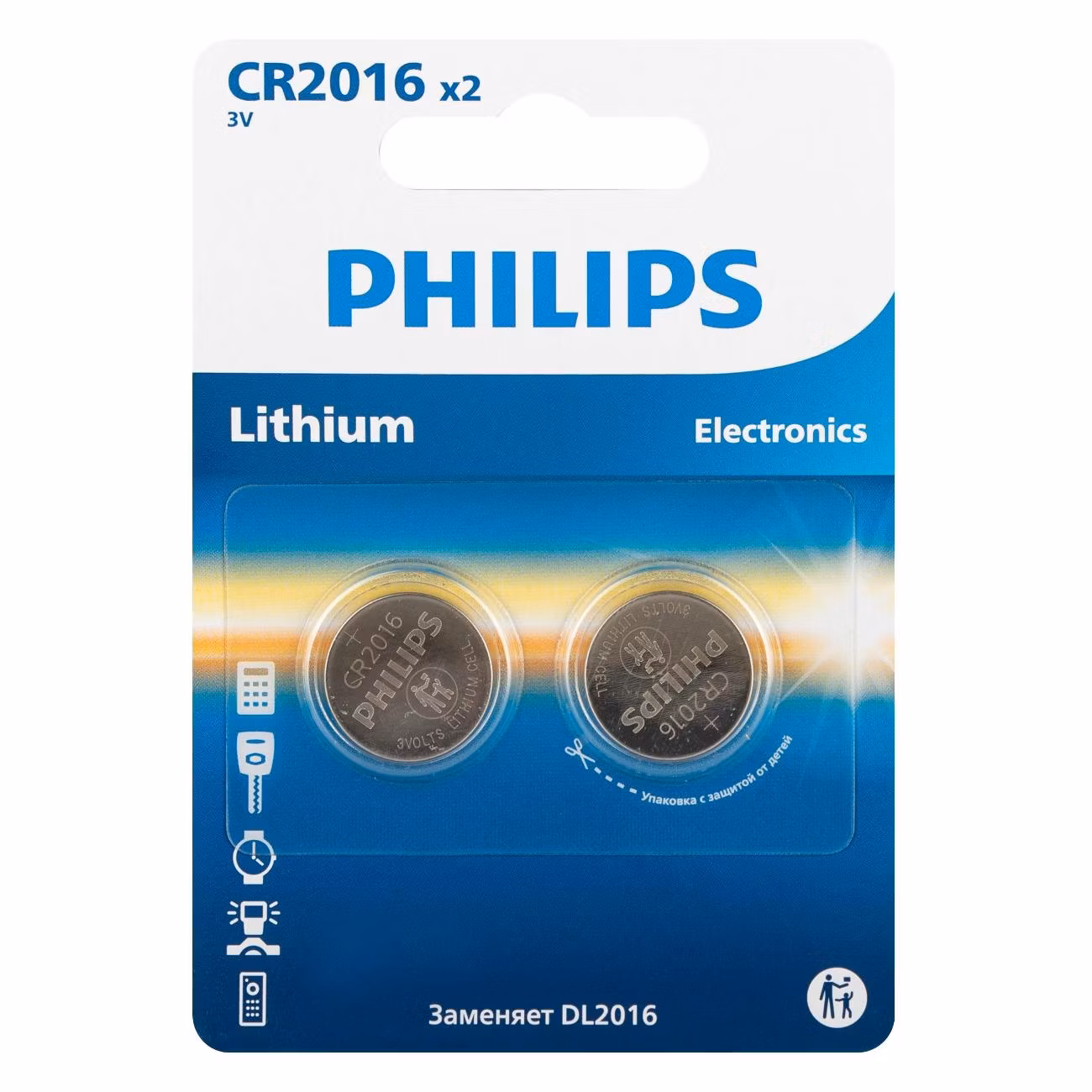 Батарея Philips CR2016P2/51