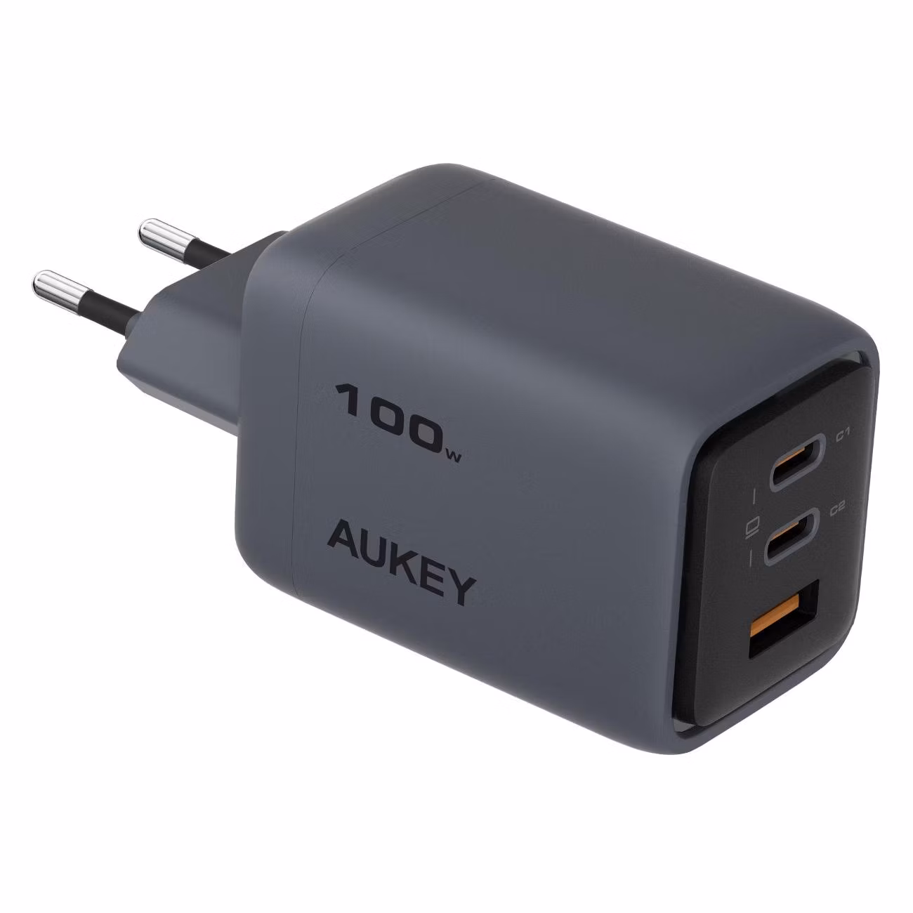 Сетевое зарядное устройство Aukey Comet Mнержавеющая сталь 100W (PA-C5) серый