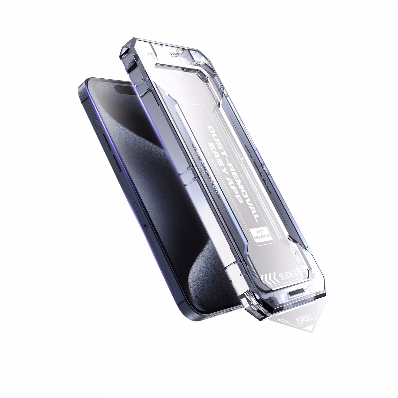 Защитное стекло ELFY с аппликатором Anti-Dust для iPhone 16 Pro
