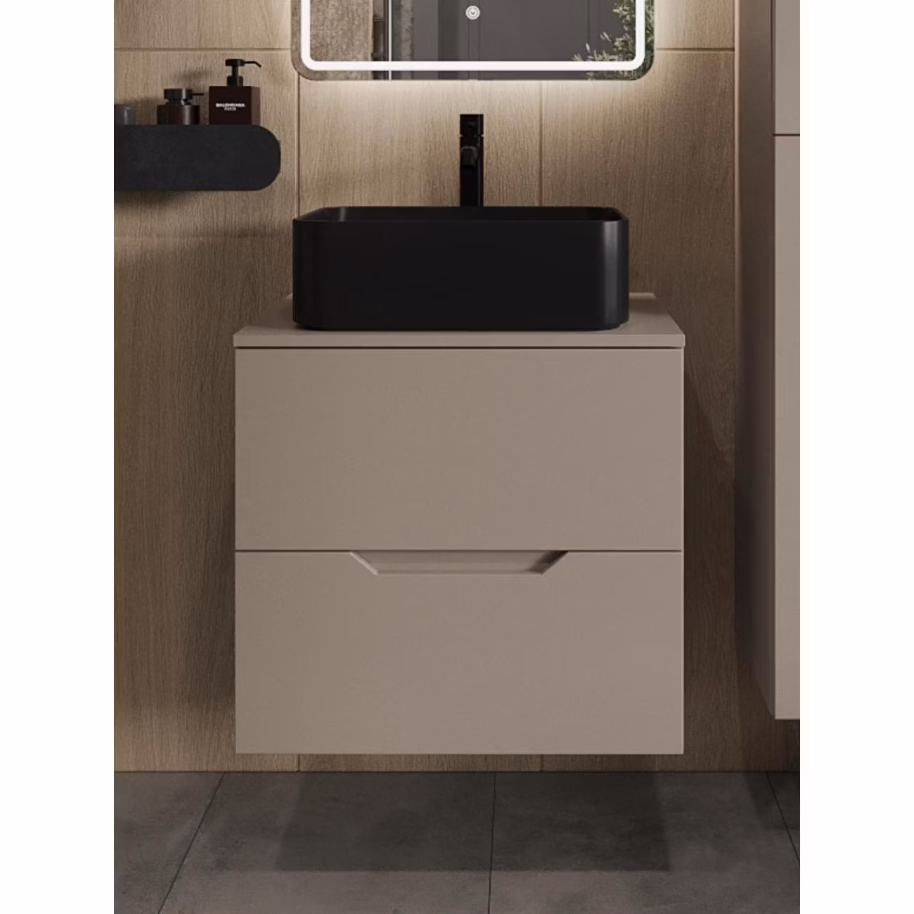 Тумба с раковиной Orange Li-60TuLMDF+B02-460MB