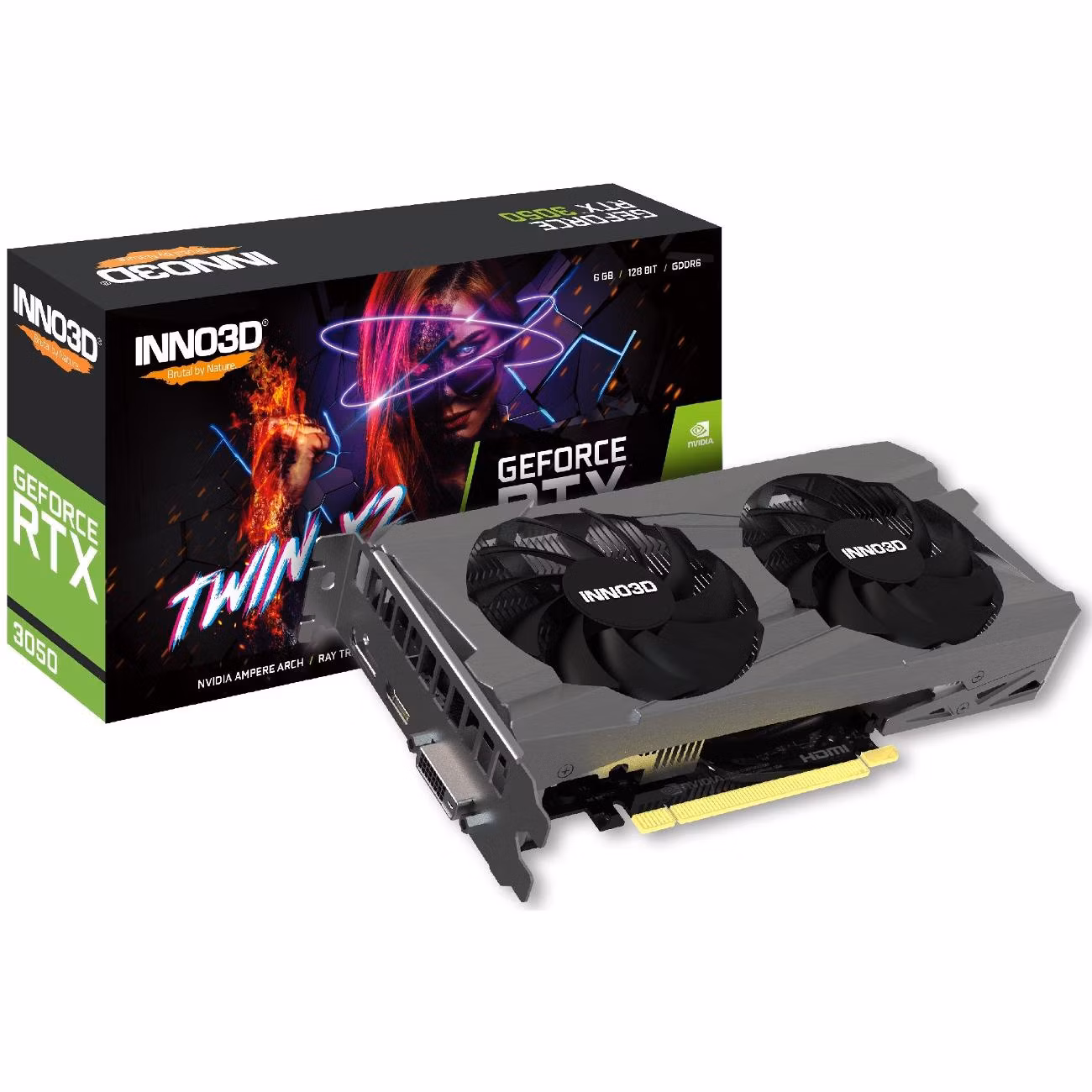 Видеокарта INNO3D GeForce RTX 3050 TWIN X2 6GB [n30502-06d6-1711va60]