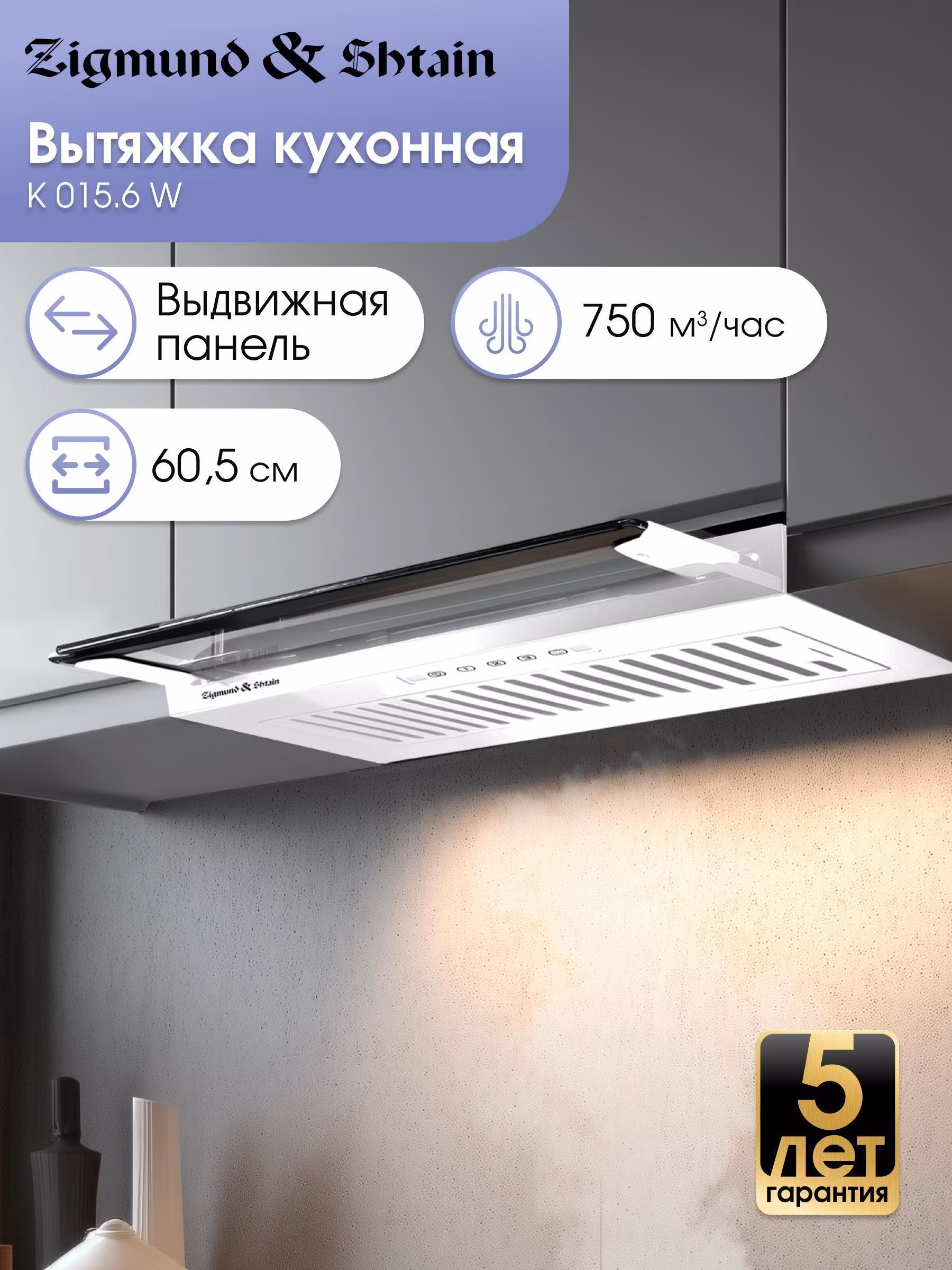 Вытяжка пристенная Zigmund & Shtain K 015.6 W