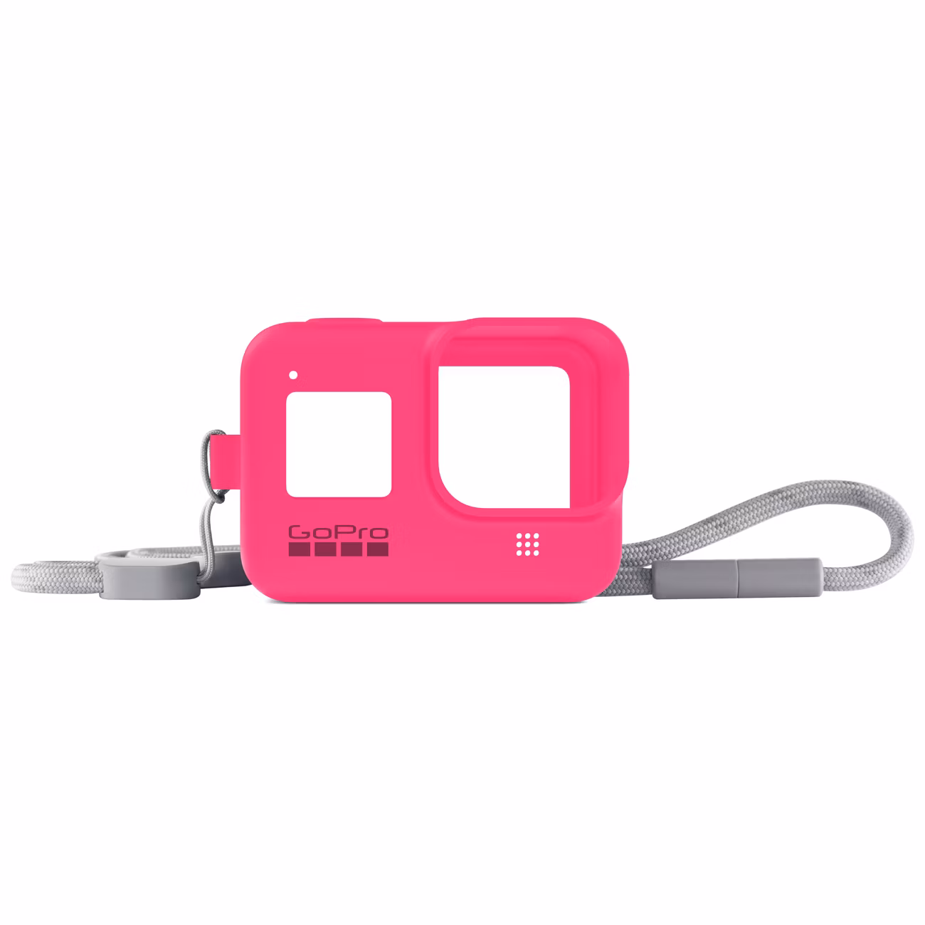 Силиконовый чехол с ремешком GoPro Sleeve + Lanyard Neon розовый (ACSST-011)