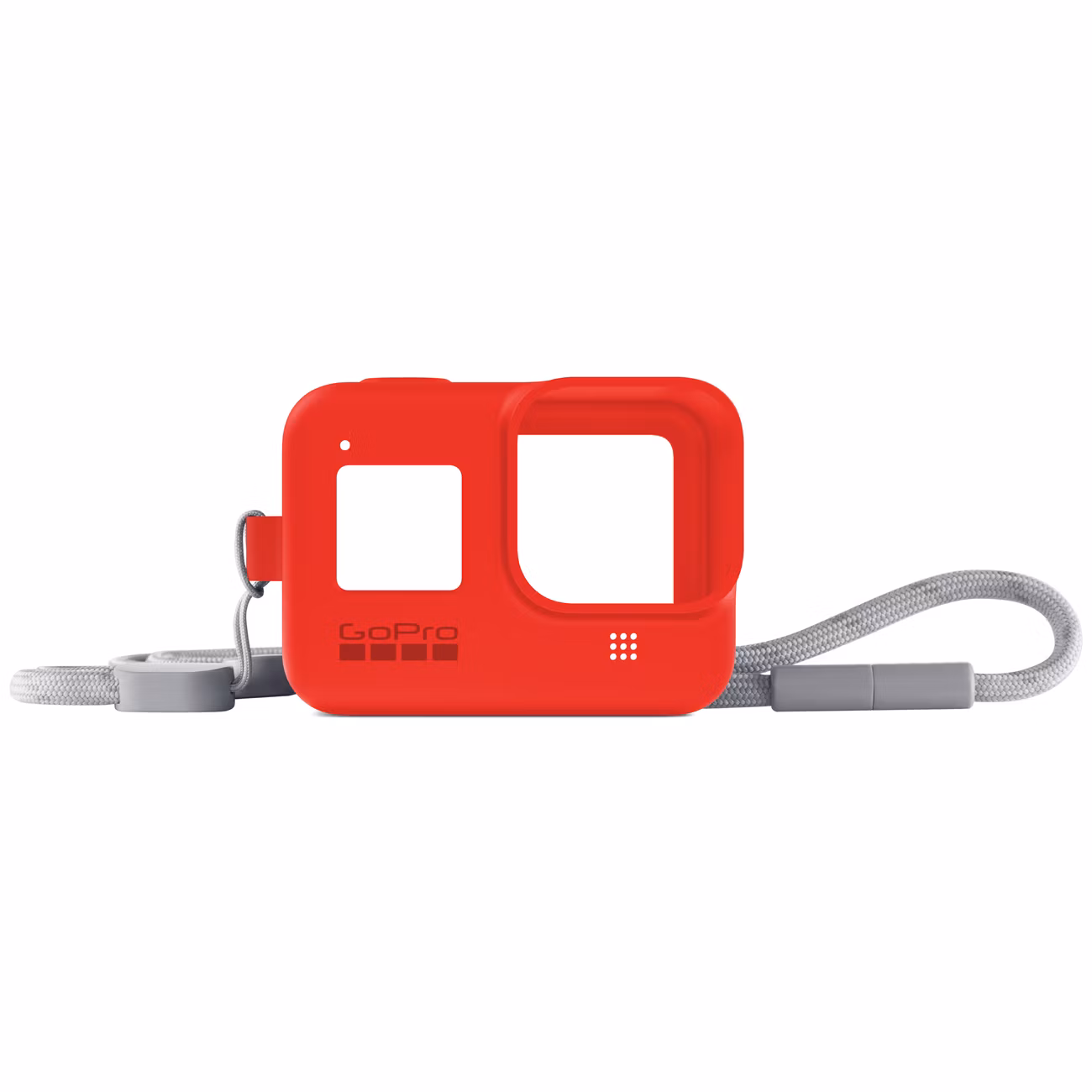 Силиконовый чехол с ремешком GoPro Sleeve + Lanyard HERO8 красный (AJSST-008)