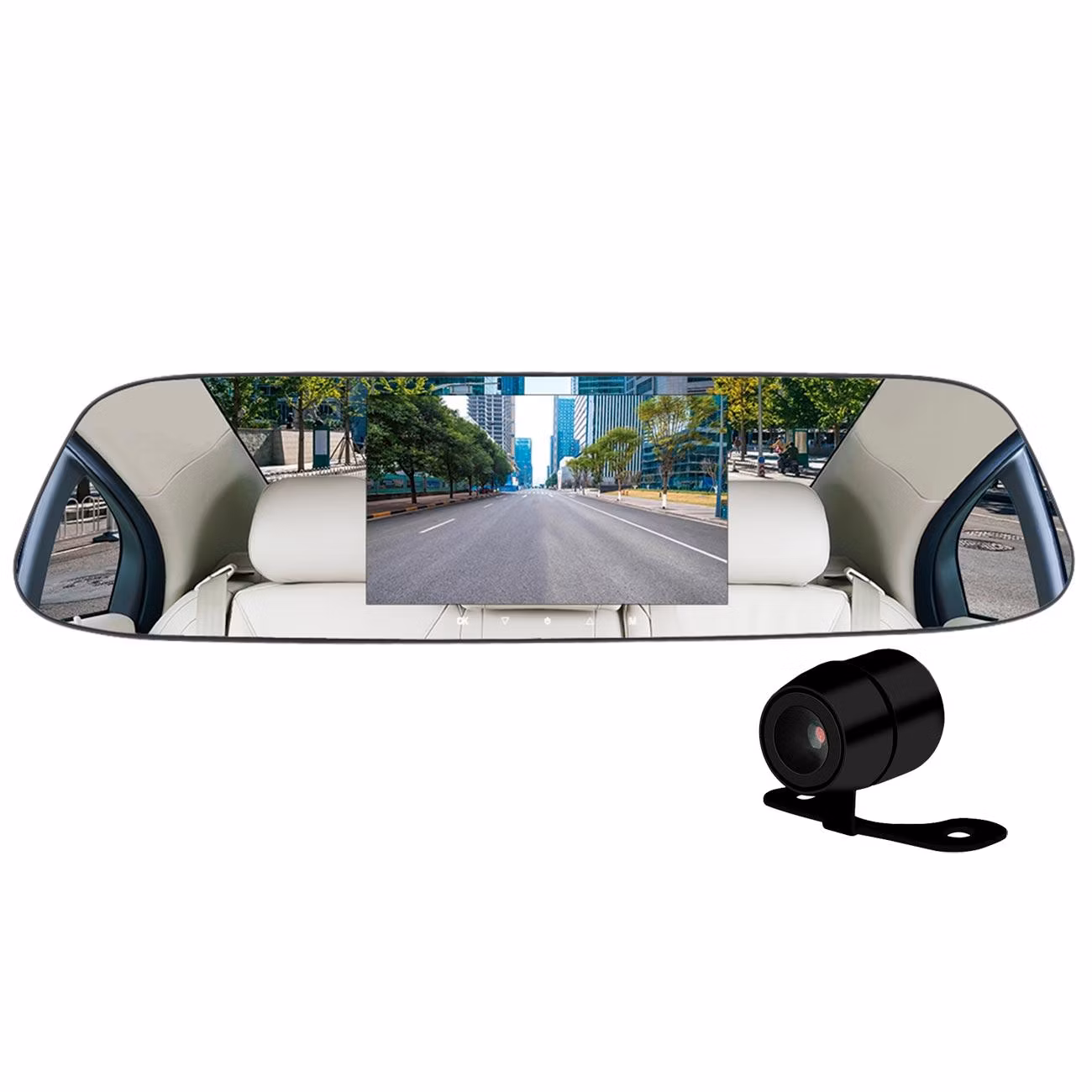 Восстановленный видеорегистратор Digma FreeDrive 404 Mirror Dual, хороший