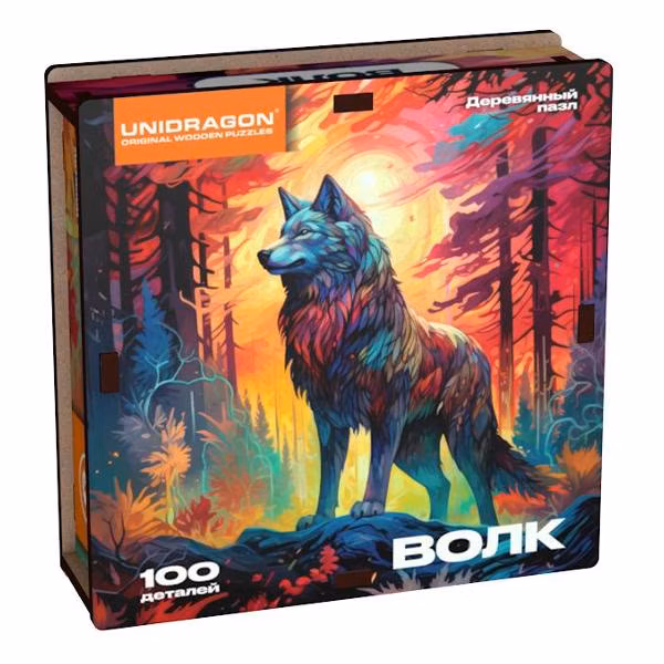 Пазл UNIDRAGON SMART Волк, 100 деталей
