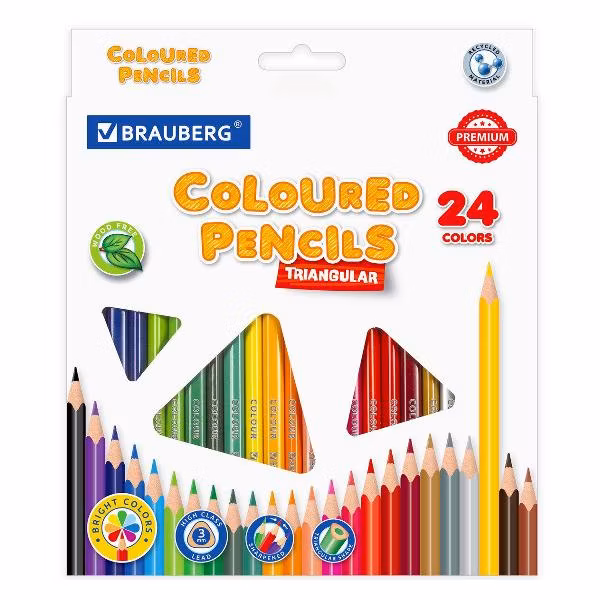 Набор карандашей Brauberg Premium 24цв (181663)