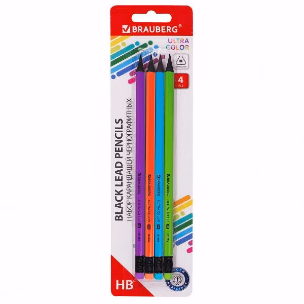 Набор карандашей Brauberg Ultra Color 4шт (181709)