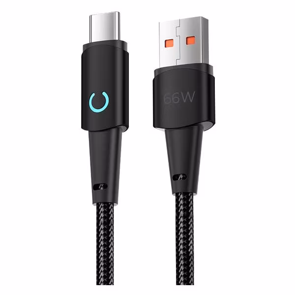 Кабель Deppa Moon USB - USB-C, 66Вт, 6А, 1,2м, черный (72521)