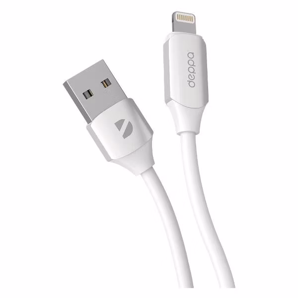Кабель Deppa Silk 1.2м белый (72534)