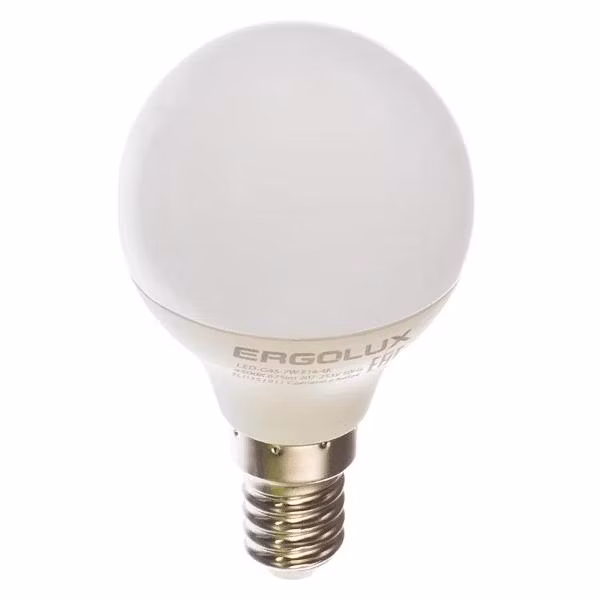 Лампочка Ergolux LED-G45-7W-E14-4K (10 шт.)