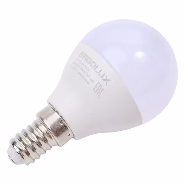 Лампочка Ergolux LED-G45-9W-E14-6K (10 шт.)