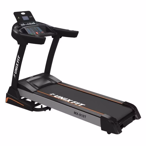 Беговая дорожка для дома UnixFit MX-910T складная, пиковая мощность 4 л.с., до 160 кг, беговое полотно 137x48.5 см, скорость 1-18 км/ч, угол наклона 0-15%