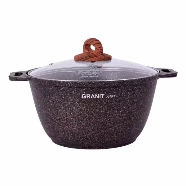 Кастрюля Kukmara Granit ultra, 4 л со стеклянной крышкой