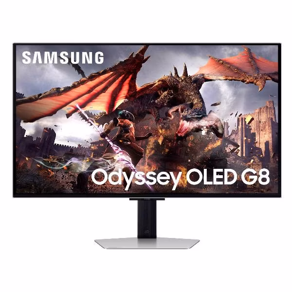 Монитор игровой Samsung Odyssey OLED G8 G80SD S32DG800SI 32"/OLED/3840x2160/240Гц/серебристый