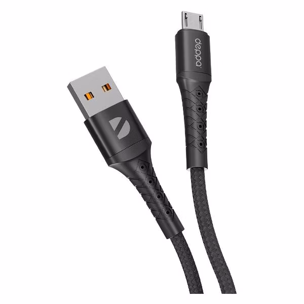 Кабель для сотового телефона Deppa Armor USB - Micro-USB 1м черный (72515)