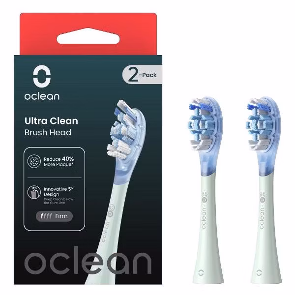 Насадка для зубной щетки Oclean Стандартная чистка для X Ultra UС01, 2 шт. Green